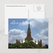 Carte Postale top golden stupa laos (Devant / Derrière)