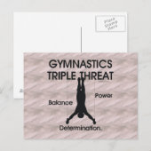 Carte Postale TOP Gymnastique triple menace (hommes) (Devant / Derrière)