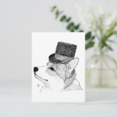 Carte Postale Top Hat Corgi (Debout devant)