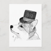 Carte Postale Top Hat Corgi (Devant)