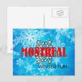 Carte Postale TOP Montréal Hiver Fun (Devant / Derrière)