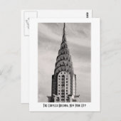 Carte Postale Top of the Chrysler Building NYC - B&W (Devant / Derrière)