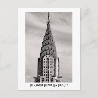 Carte Postale Top of the Chrysler Building NYC - B&W