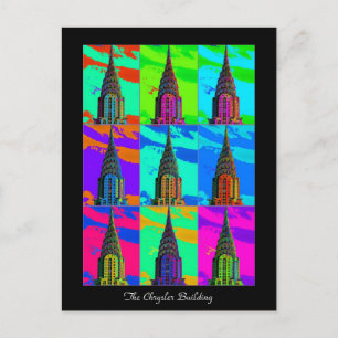 Carte Postale Top of the Chrysler Building Pop Art