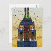 Carte Postale Top of the ESB Psychedelic NYC Style (Devant / Derrière)