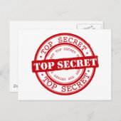 Carte Postale Top Secret (Devant / Derrière)