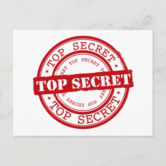 Carte Postale Top Secret (Devant)