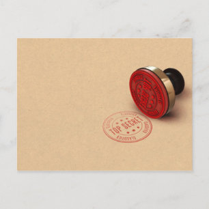 Carte Postale Top Secret Classic Ink Stamp