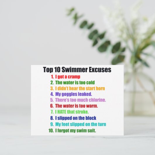 Carte Postale Top Ten Swimmers Excusent (Debout devant)