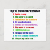 Carte Postale Top Ten Swimmers Excusent (Devant)
