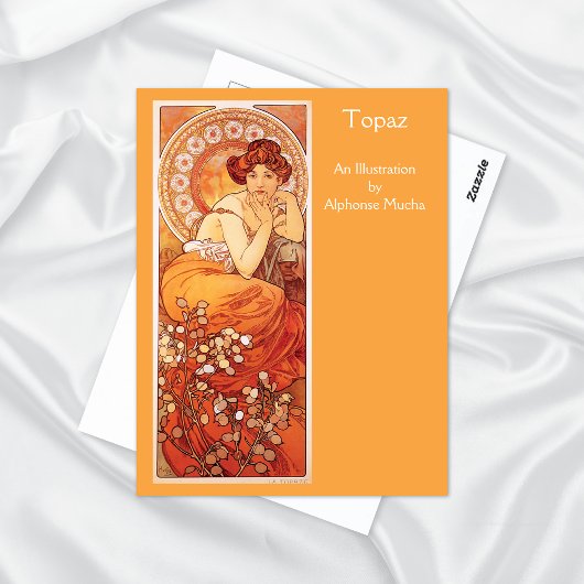 Carte Postale Topaz Pierres Précieuses Alphonse Mucha