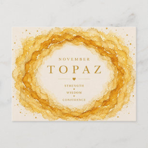 Carte Postale Topaze pierre de naissance de novembre