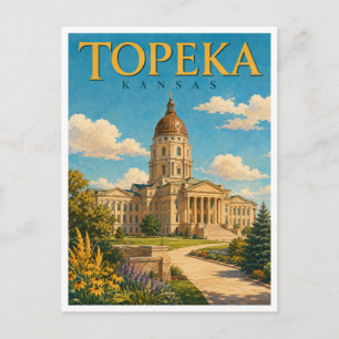Carte Postale Topeka Kansas State Capitol GeoSaga