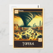 Carte Postale Topeka, Kansas | VINTAGE (Devant / Derrière)