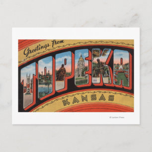 Carte Postale Topeka, KansasScènes de grandes lettresTopeka, KA