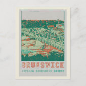 Carte Postale Topshaw Brunswick Bridge Maine USA (Devant)