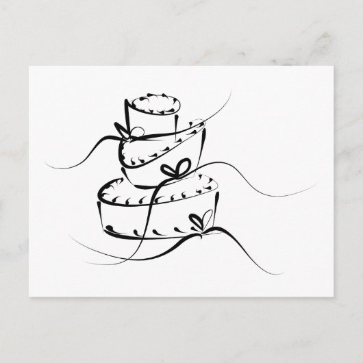 Carte Postale Topsy Turvy Mariage Cake (Devant)