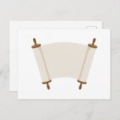 Carte Postale Torah blanche (Devant / Derrière)