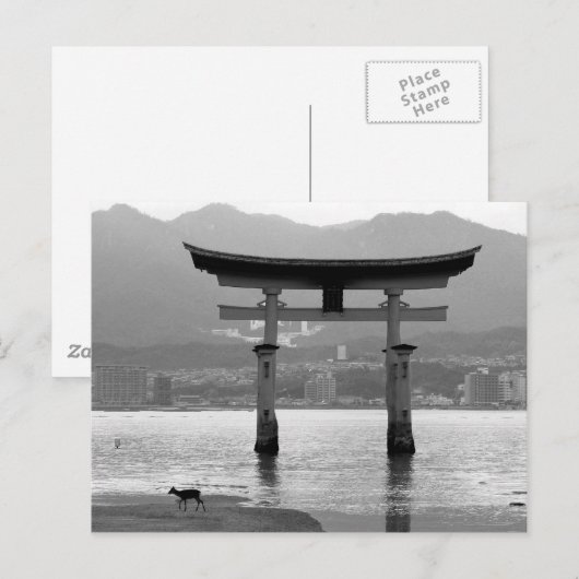 Carte Postale Torii et Deer (Devant / Derrière)