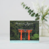 Carte Postale torii rouge hakone (Debout devant)