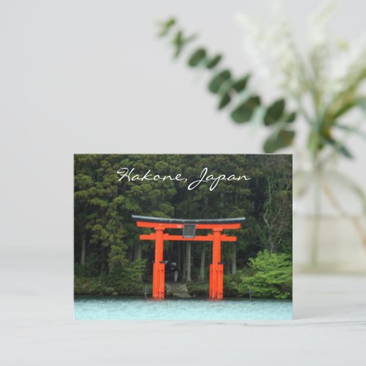 Carte Postale torii rouge hakone (Debout devant)
