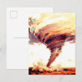 Carte Postale Tornade Art Tempête (Devant / Derrière)