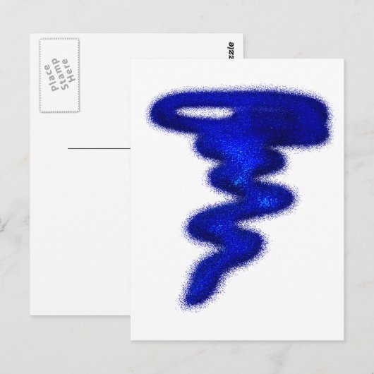 Carte Postale Tornade bleue (Devant / Derrière)