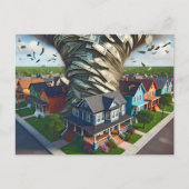 Carte Postale Tornade de l'argent immobilier (Devant)
