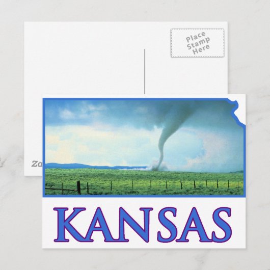 Carte Postale Tornade du Kansas (Devant / Derrière)