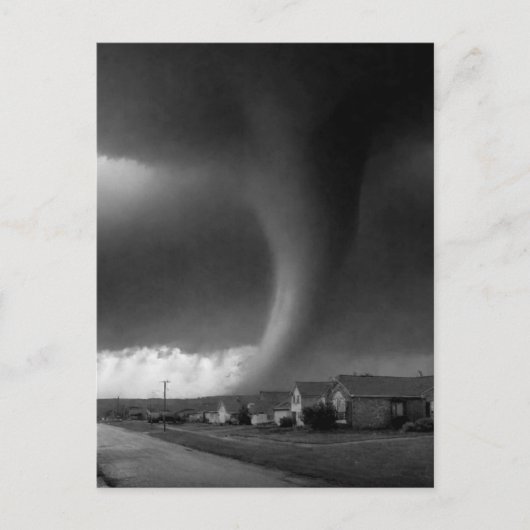Carte postale Tornade N&B (Devant)