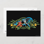 Carte Postale Tornade rouge + Batman (Devant / Derrière)