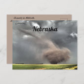 Carte Postale Tornado à Hildreth Franklin Comté Nebraska (Devant / Derrière)