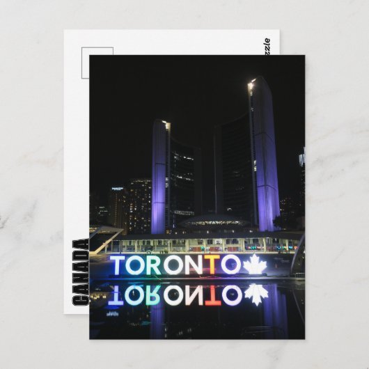 Carte Postale Toronto, Canada (Devant / Derrière)