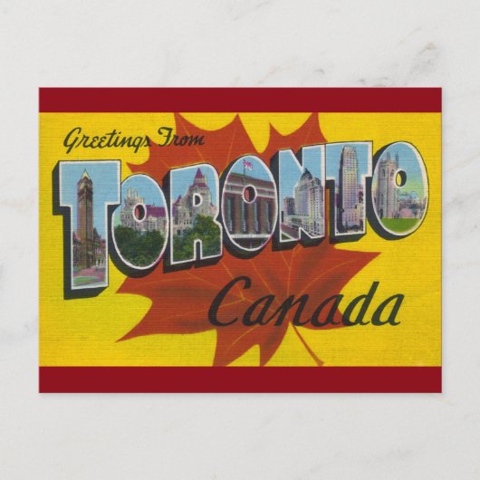 Carte Postale TORONTO CANADA - Art Vintage voyage (Devant)