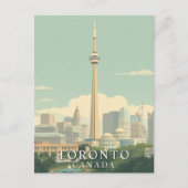 Carte Postale Toronto, Canada City Retro Art (Devant)