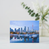 Carte Postale Toronto, Canada Downtown View avec bateaux (Debout devant)