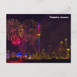 Carte Postale Toronto Canada feux de la tour CN