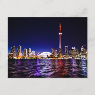 Carte Postale Toronto, Canada Night Skyline
