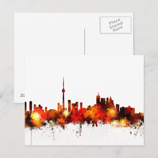 Carte Postale Toronto Canada Skyline (Devant / Derrière)