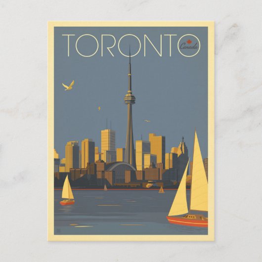 Carte Postale Toronto, Canada | Skyline avec voiliers (Devant)