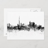 Carte Postale Toronto Canada Skyline Black White (Devant / Derrière)