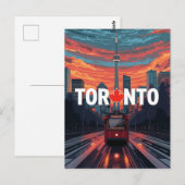 Carte Postale Toronto Canada Tour CN Tower Tramway (Devant / Derrière)
