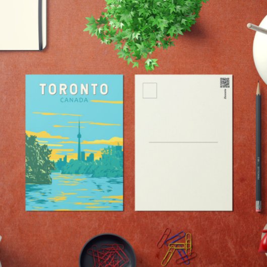 Carte Postale Toronto Canada Voyage Art Vintage
