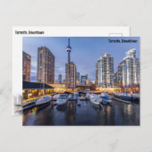 Carte Postale Toronto, centre-ville (Devant / Derrière)