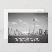 Carte Postale Toronto Greyscale Cityscape (Devant / Derrière)
