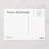Carte Postale Toronto, Ontario (Canada) (Dos)