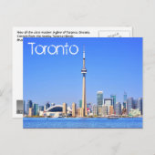 Carte Postale Toronto, Ontario, Canada (Devant / Derrière)