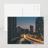 Carte Postale Toronto Ontario City Night Sky (Devant / Derrière)