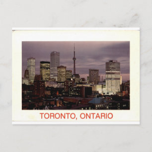 Carte Postale Toronto Ontario Vintage Tour CN Skyline Crépuscule