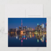 Carte Postale Toronto Skyline Lake Ontario En Nuit (Devant / Derrière)
